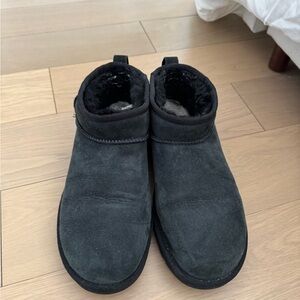 UGG Black Suede Short Booties
